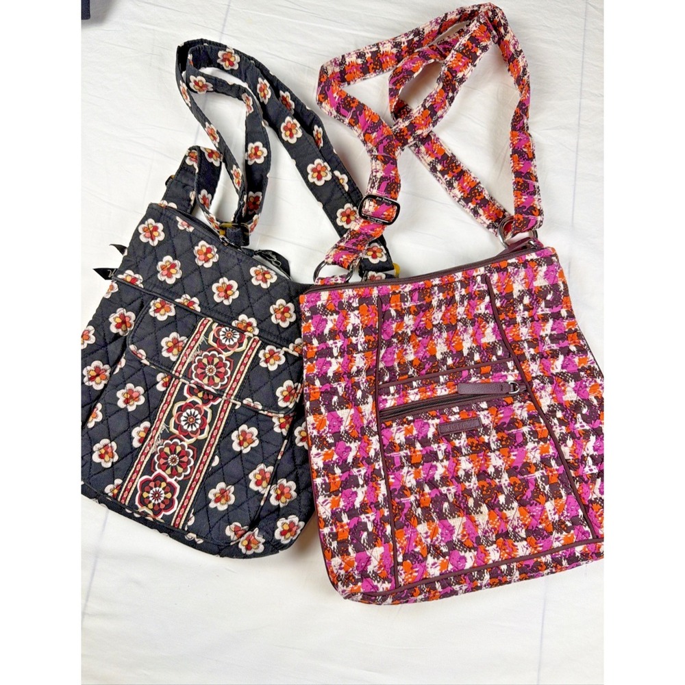 Vera Bradley Lot Of 2** Hipster Crossbody Bag Retired Pattern * Adjustable Strap